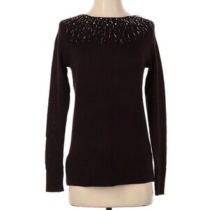 Apt. 9 Black Sparkly Sweater with Embellishments - Size M